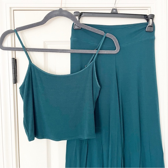 Victorias Secret XS teal green y2k lounge set / pj set - Picture 2 of 8
